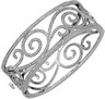 Scroll Openwork Diamond Bangle Bracelet 5.13 CTW Ref 750816