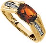 Genuine Madeira Citrine and Diamond Ring 8 x 6mm .2 CTW Ref 891722