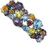 Swiss Blue Topaz, Citrine, Garnet, Amethyst and Peridot Ring Ref 691715