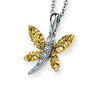 Genuine Yellow Sapphire and Diamond Necklace .04 CTW Ref 523007