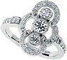 Created Moissanite and Diamond Ring .38 CTW and .33 CTW Ref 119192