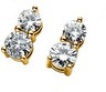 2 Stone Created Moissanite Round Earrings .5 CTW Ref 388194