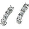 Created Moissanite J Hoop Earrings 1.75 CTW Ref 923464