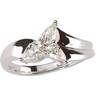 3 Stone Created Moissanite Ring .88 CTW Ref 591398