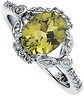 Genuine Peridot and Diamond Ring 9 x 7mm .17 CTW Ref 453553