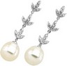 Paspaley Cultured Pearl and Diamond Earrings 10mm .13 CTW Ref 332894