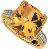 Genuine Multi Color Citrine and Diamond Ring .13 CTW Ref 191090