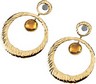 Genuine Citrine Circle Earrings .04 CTW Ref 869878