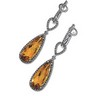 Genuine Citrine and Diamond Earrings .38 CTW Ref 144647