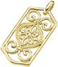 Filigree Scroll Design Pendant 39.0 x 17.75mm Ref 756125