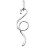 Swirl and Curl Pendant 45 x 11.5mm Ref 710806