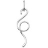 Swirl and Curl Pendant 45 x 11.5mm Ref 710806