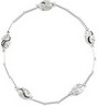 6.25mm Stretch Bracelet With Oval Cut Tube Polished Beads 7 inch Ref 396830