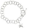 Sterling Silver Ring Chain with Star 7.5 inch Ref 400221