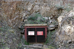 The entrance to an underground gold mine in Victoria, Australia