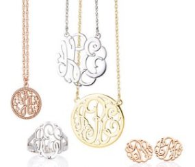 Monogram Necklaces, Bracelets and Cuff Links