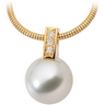 South Sea Cultured Pearl and Diamond Pendant 11mm Fine .06 CTW Ref 411168