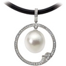 South Sea Cultured Pearl and Diamond Pendant 13mm Fine .38 CTW Ref 105380