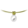 South Sea Circle Pearl and Peridot Pendant 11mm Fine Circle Ref 268430