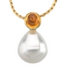 South Sea Circle Pearl and Citrine Pendant 11mm Fine Circle Ref 808312