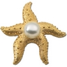 South Sea Cultured Pearl Starfish Brooch 12mm Flat Button Ref 741349