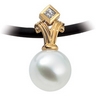 South Sea Pearl and Diamond Pendant 12mm Fine Round .2 CTW Ref 860206