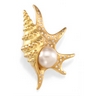 South Sea Pearl Pelicans Foot Brooch .5 CTW 14mm Ref 728102