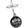 Tahitian Pearl and Diamond Pendant 9mm .33 CTW Ref 451656