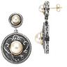 Freshwater Cultured Pearl Earrings 5 and 8mm Ref 464089
