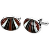 Genuine Carnelian, Mother Of Pearl and Onyx Cuff Links 13 x 18mm Ref 937714