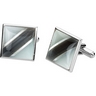 Genuine Mother Of Pearl and Fiber Optical Glass Cuff Links 15mm Ref 734315