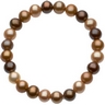 Dyed Chocolate Pearl Bracelet 6.5 or 7 inch 8 to 9mm Ref 730940