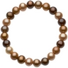 Dyed Chocolate Pearl Bracelet 6.5 or 7 inch 8 to 9mm Ref 730940