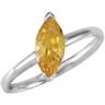 Stackable Fashion Marquise Citrine CZ Bezel Set Ring Ref 426443