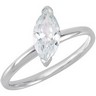 Stackable Fashion Marquise Clear CZ Bezel Set Ring Ref 514011