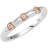 Stackable Fashion Ring With Champagne CZ Ref 761995