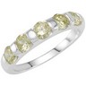 Stackable Fashion Ring 4mm With Round Peridot CZ Ref 803131