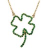 Genuine Tsavorite Garnet Clover Necklace Ref 861849