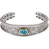 Genuine Swiss Blue Topaz Bracelet 11 x 9mm Ref 410474