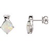 Genuine Opal and Diamond Earrings Ref 537538