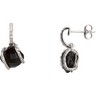 Genuine Onyx and Diamond Earrings Ref 779735