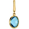 Genuine Checkerboard Swiss Blue Topaz Charm Ref 118776