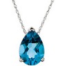 Genuine Swiss Blue Topaz Pendant Ref 108651