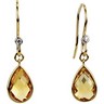 Genuine Citrine and Diamond Earrings Ref 67302