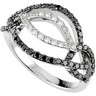 .75 CTW Black and White Diamond Ring Ref 754538