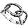 1.63 CTW Black and White Diamond Ring Ref 771354