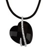 Genuine Onyx and Diamond Heart Pendant Ref 615547