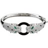 Genuine Onyx, Emerald and Diamond Bracelet Ref 820405