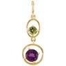 Genuine Peridot and Amethyst Pendant Ref 236225