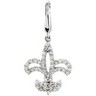 .25 CTW Diamond Fleur De Lis Charm Ref 815745